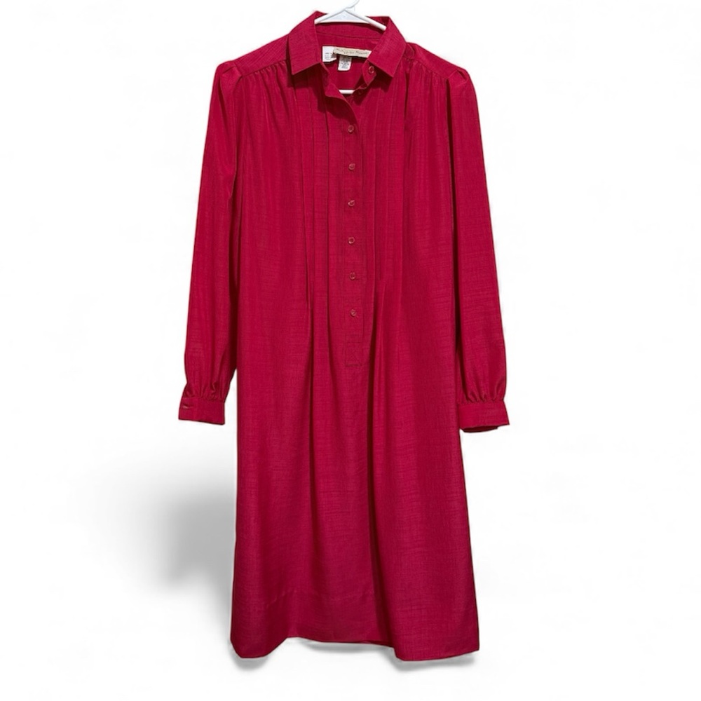 Vintage 70s Schrader Sport Petites Hot Pink Shift Dress